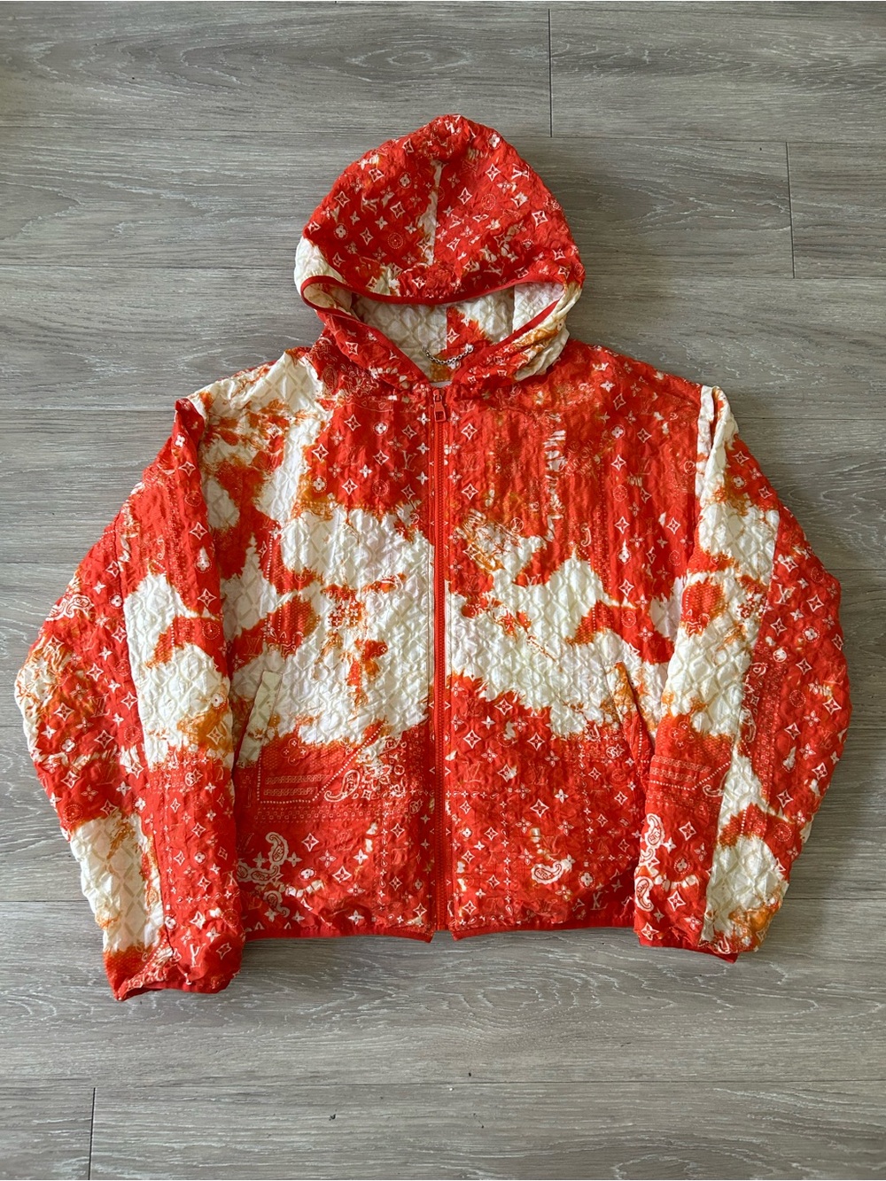 Louis Vuitton Orange Bleached Bandana Monogram Jacket